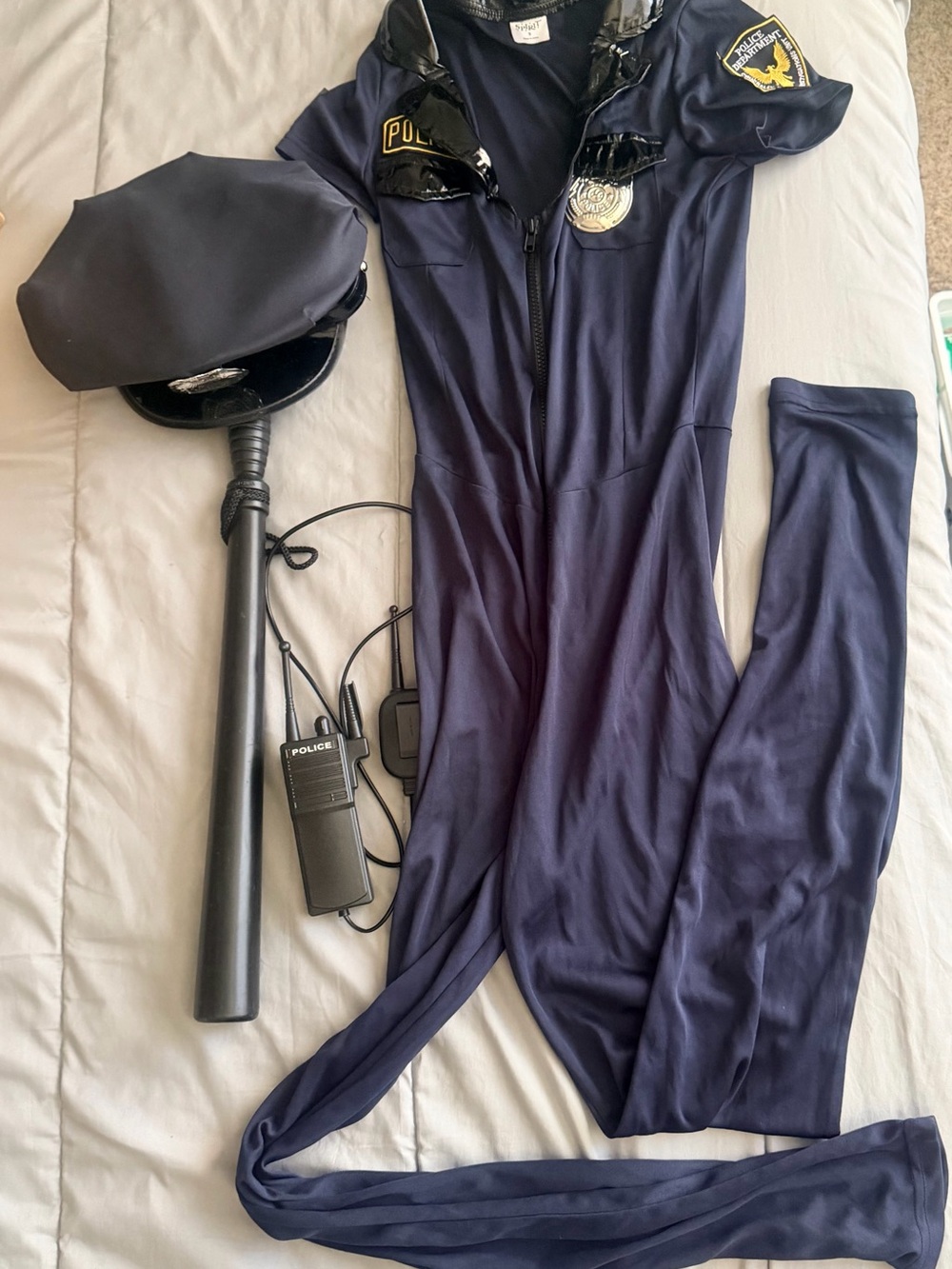 Spirit Women's Navy Blue Police-Style Jumpsuit